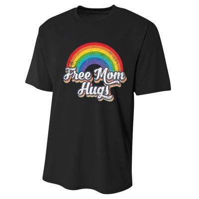 Free Mom Hugs Pride Rainbow Gay Lgbt Performance Sprint T-Shirt