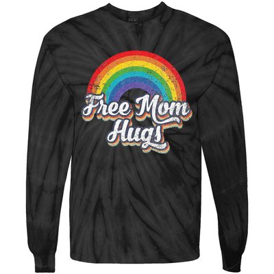 Free Mom Hugs Pride Rainbow Gay Lgbt Tie-Dye Long Sleeve Shirt