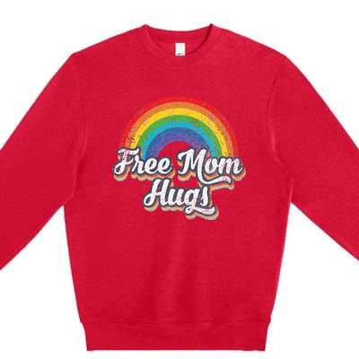 Free Mom Hugs Pride Rainbow Gay Lgbt Premium Crewneck Sweatshirt