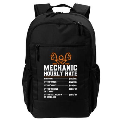 Funny Mechanic Hourly Rate Labor Rates Backpack