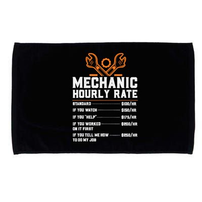 Funny Mechanic Hourly Rate Labor Rates Microfiber Hand Towel