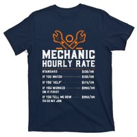 Funny Mechanic Hourly Rate Labor Rates T-Shirt