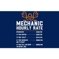 Funny Mechanic Hourly Rate Labor Rates Bumper Sticker