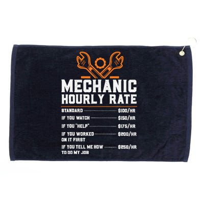 Funny Mechanic Hourly Rate Labor Rates Grommeted Golf Towel