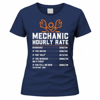 Funny Mechanic Hourly Rate Labor Rates Women's T-Shirt