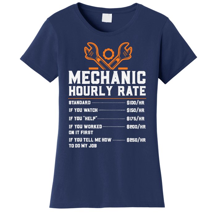 Funny Mechanic Hourly Rate Labor Rates Women's T-Shirt