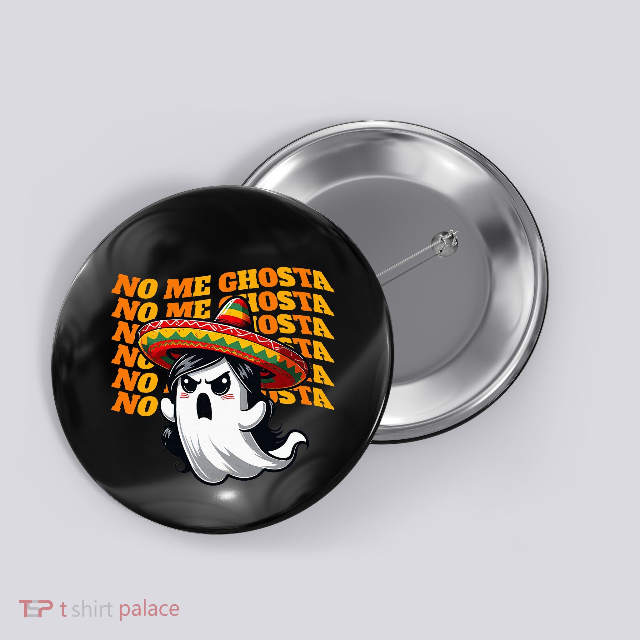 Funny Mexican Halloween Ghost Costume Button
