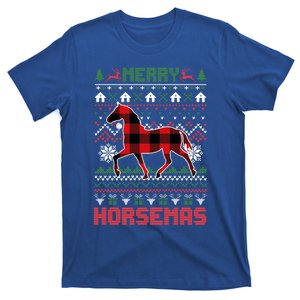 Funny Merry Horsemas Ugly Christmas Horse Santa Gift T-Shirt