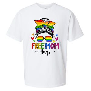 Free Mom Hugs Free Mom Hugs Inclusive Pride LGBTQIA Sueded Cloud Jersey T-Shirt