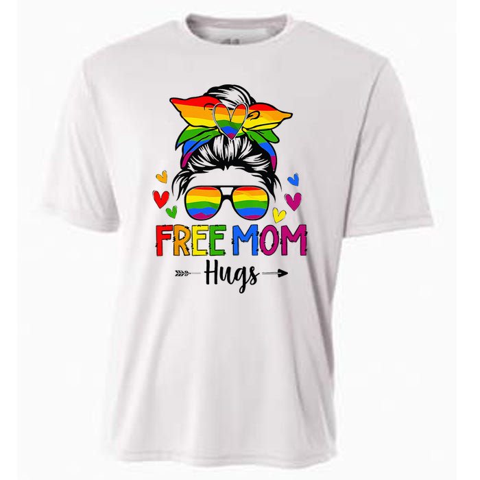 Free Mom Hugs Free Mom Hugs Inclusive Pride LGBTQIA Cooling Performance Crew T-Shirt