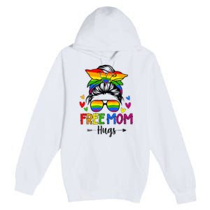 Free Mom Hugs Free Mom Hugs Inclusive Pride LGBTQIA Premium Pullover Hoodie