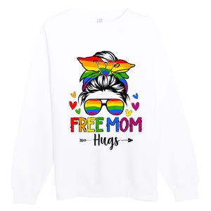 Free Mom Hugs Free Mom Hugs Inclusive Pride LGBTQIA Premium Crewneck Sweatshirt