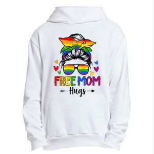 Free Mom Hugs Free Mom Hugs Inclusive Pride LGBTQIA Urban Pullover Hoodie