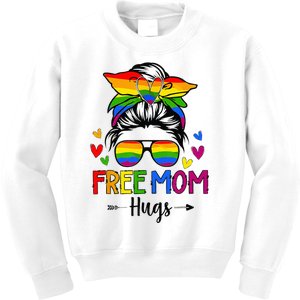 Free Mom Hugs Free Mom Hugs Inclusive Pride LGBTQIA Kids Sweatshirt