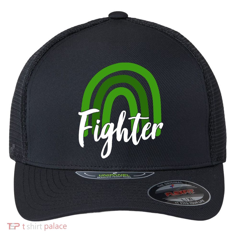 Fighter Mental Health Awareness Rainbow Flexfit Unipanel Trucker Cap