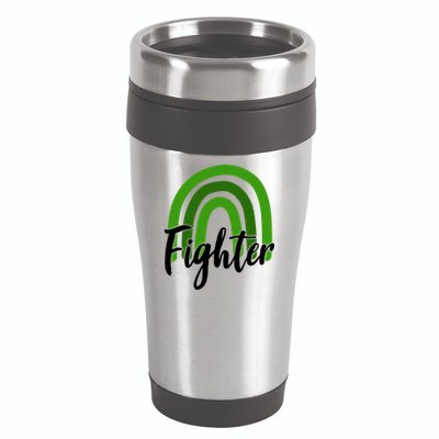 Fighter Mental Health Awareness Rainbow 16oz Travel Tumbler
