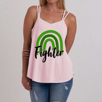 Fighter Mental Health Awareness Rainbow Women's Strappy Tank