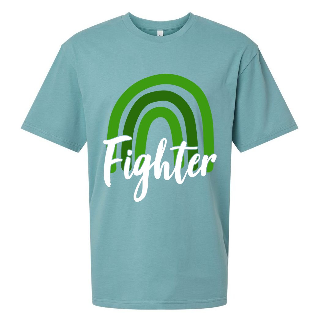 Fighter Mental Health Awareness Rainbow Sueded Cloud Jersey T-Shirt
