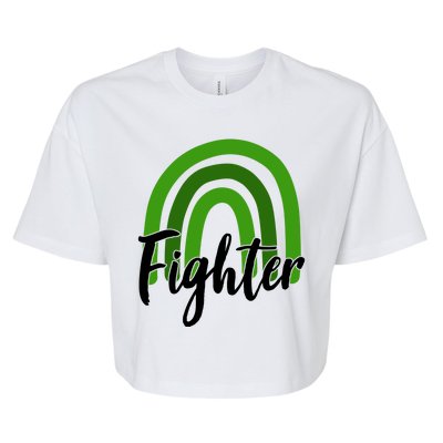 Fighter Mental Health Awareness Rainbow Bella+Canvas Jersey Crop Tee