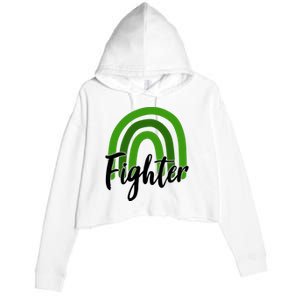 Fighter Mental Health Awareness Rainbow Crop Fleece Hoodie