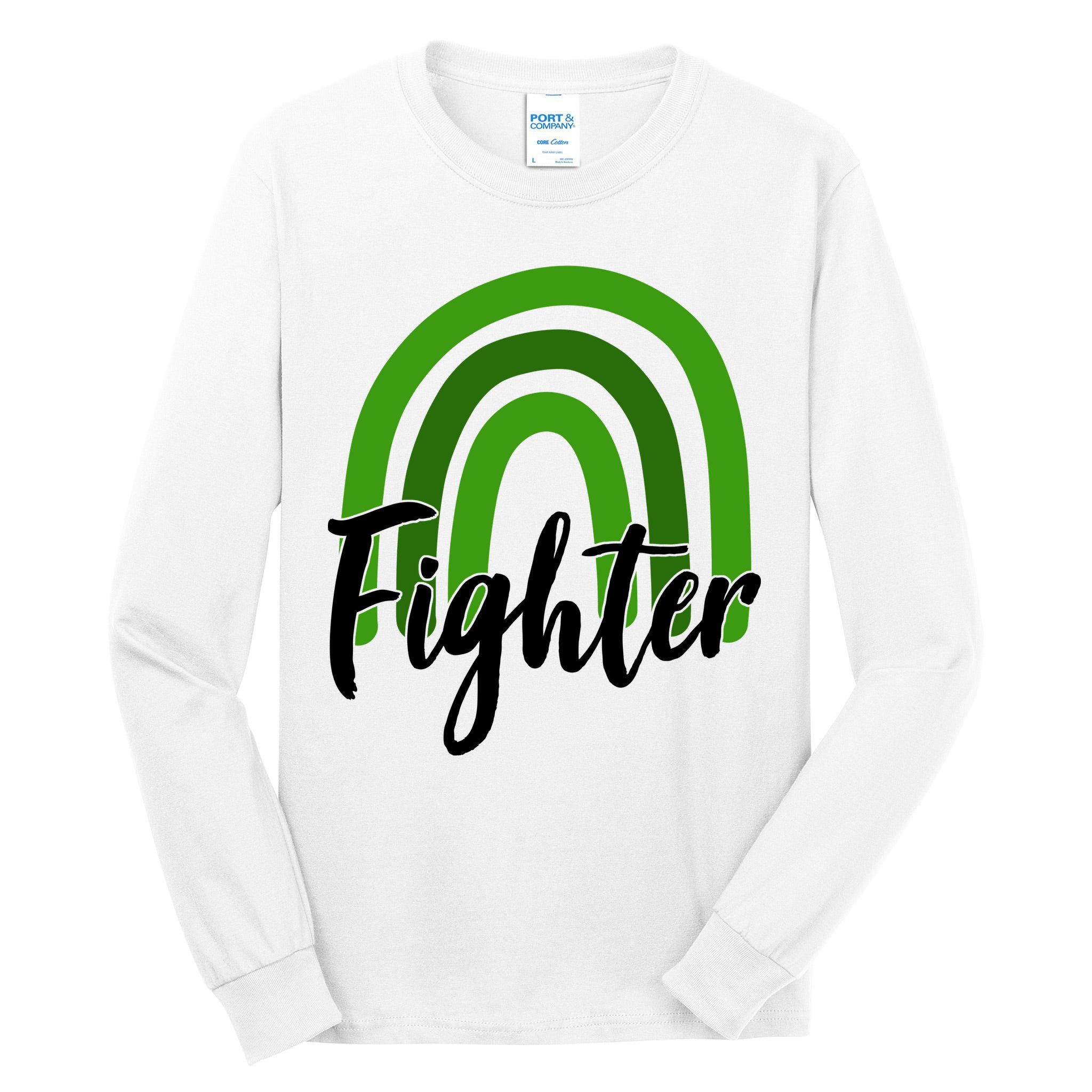 Fighter Mental Health Awareness Rainbow Tall Long Sleeve T-Shirt