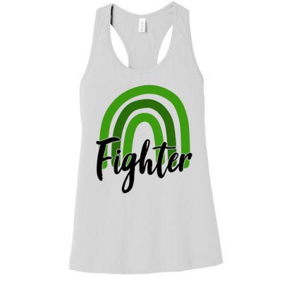 Fighter Mental Health Awareness Rainbow Women's Racerback Tank