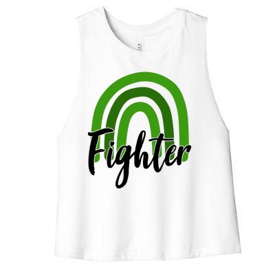 Fighter Mental Health Awareness Rainbow Women's Racerback Cropped Tank