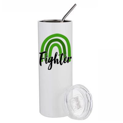 Fighter Mental Health Awareness Rainbow Stainless Steel Tumbler