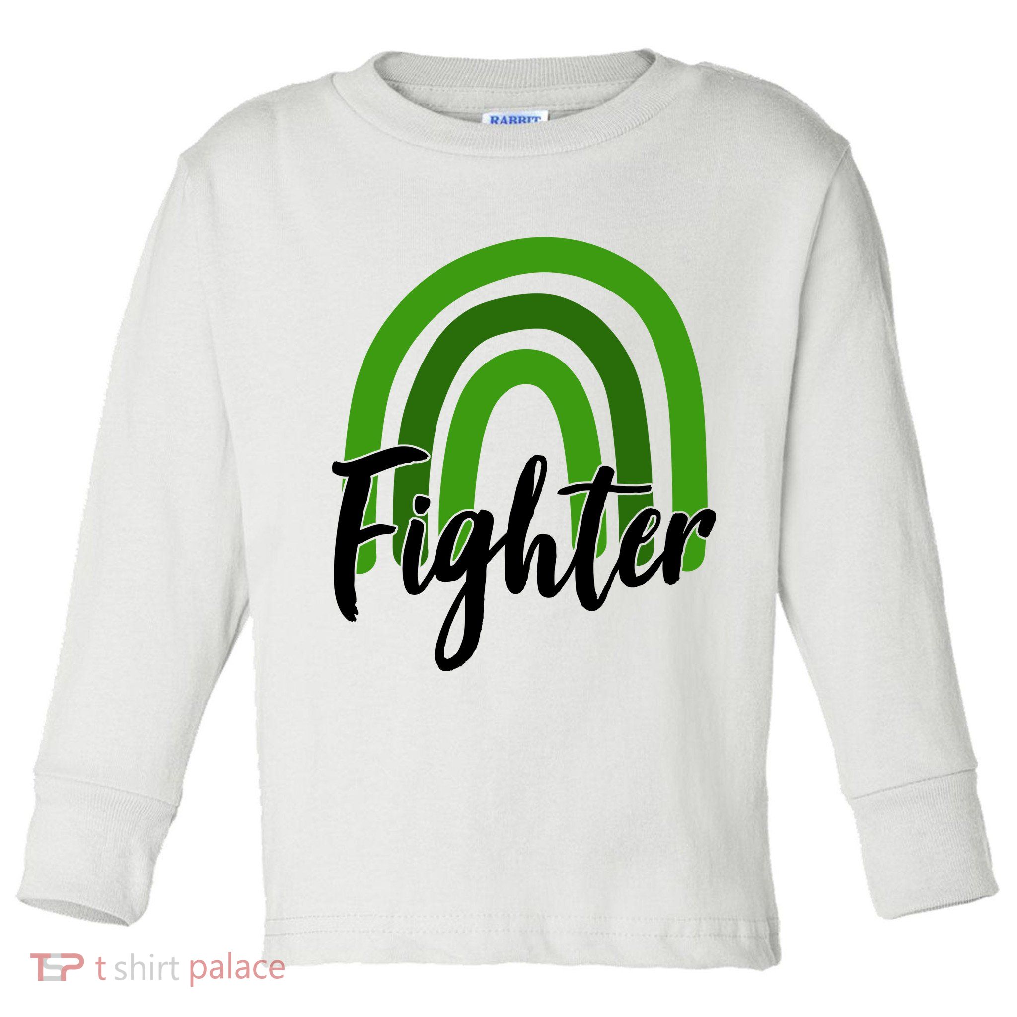 Fighter Mental Health Awareness Rainbow Toddler Long Sleeve Shirt