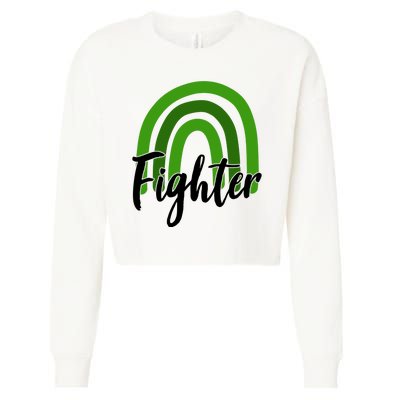 Fighter Mental Health Awareness Rainbow Cropped Pullover Crew