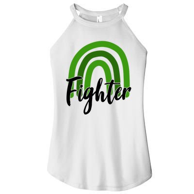 Fighter Mental Health Awareness Rainbow Women’s Perfect Tri Rocker Tank