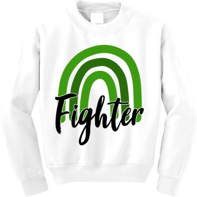 Fighter Mental Health Awareness Rainbow Kids Sweatshirt