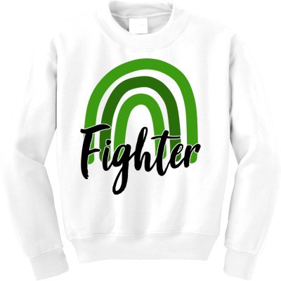 Fighter Mental Health Awareness Rainbow Kids Sweatshirt