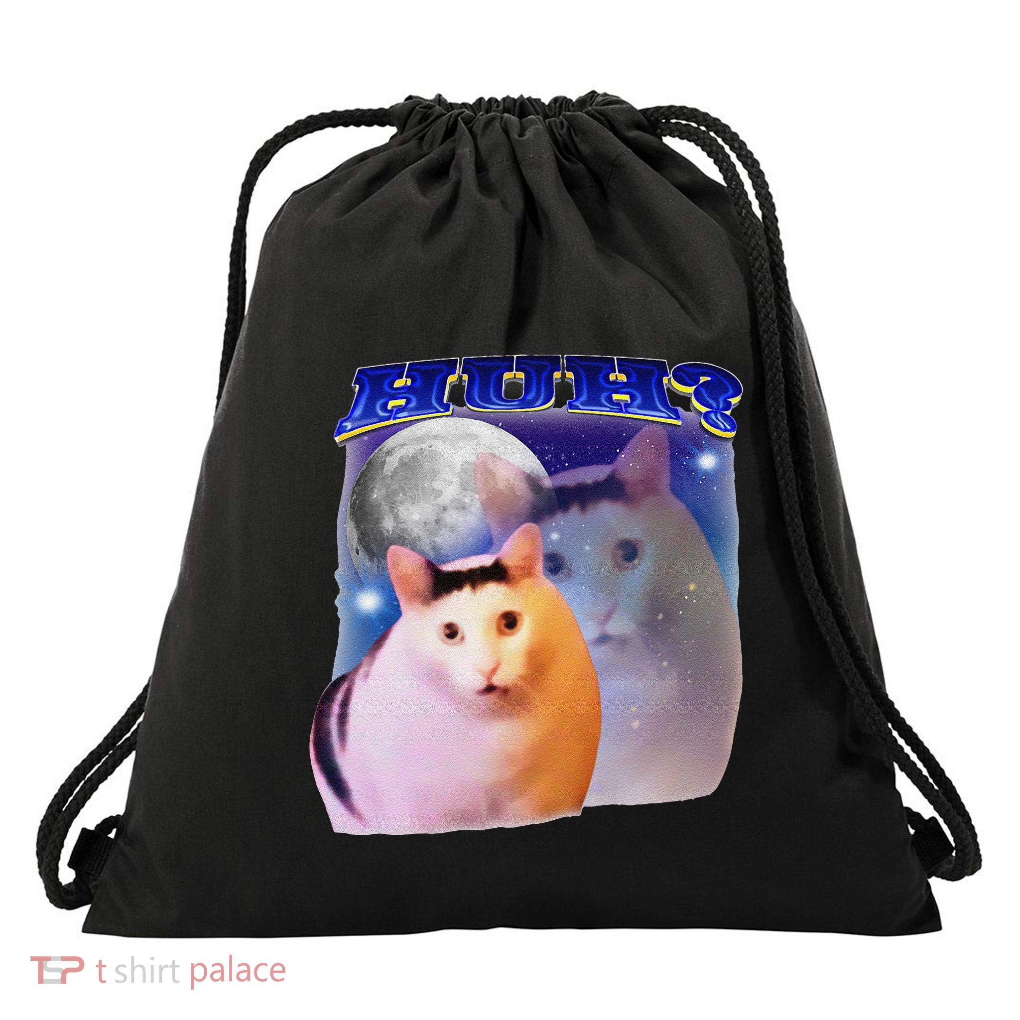 Funny Meme Huh Cat Drawstring Bag