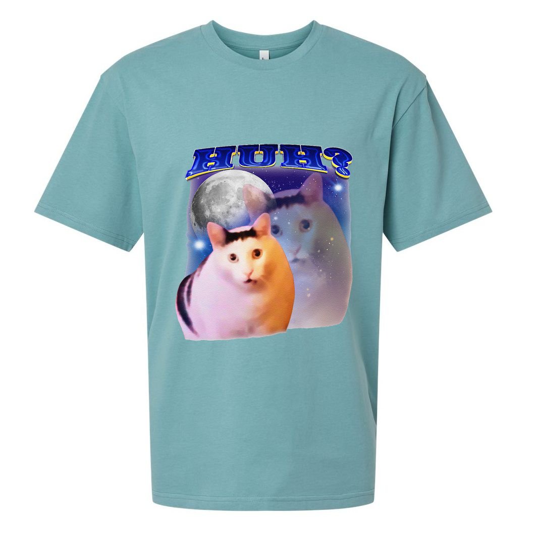 Funny Meme Huh Cat Sueded Cloud Jersey T-Shirt