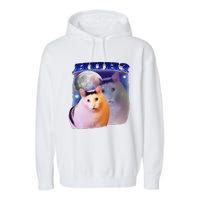 Funny Meme Huh Cat Garment-Dyed Fleece Hoodie