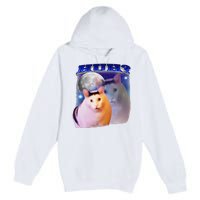 Funny Meme Huh Cat Premium Pullover Hoodie