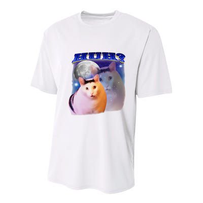 Funny Meme Huh Cat Youth Performance Sprint T-Shirt