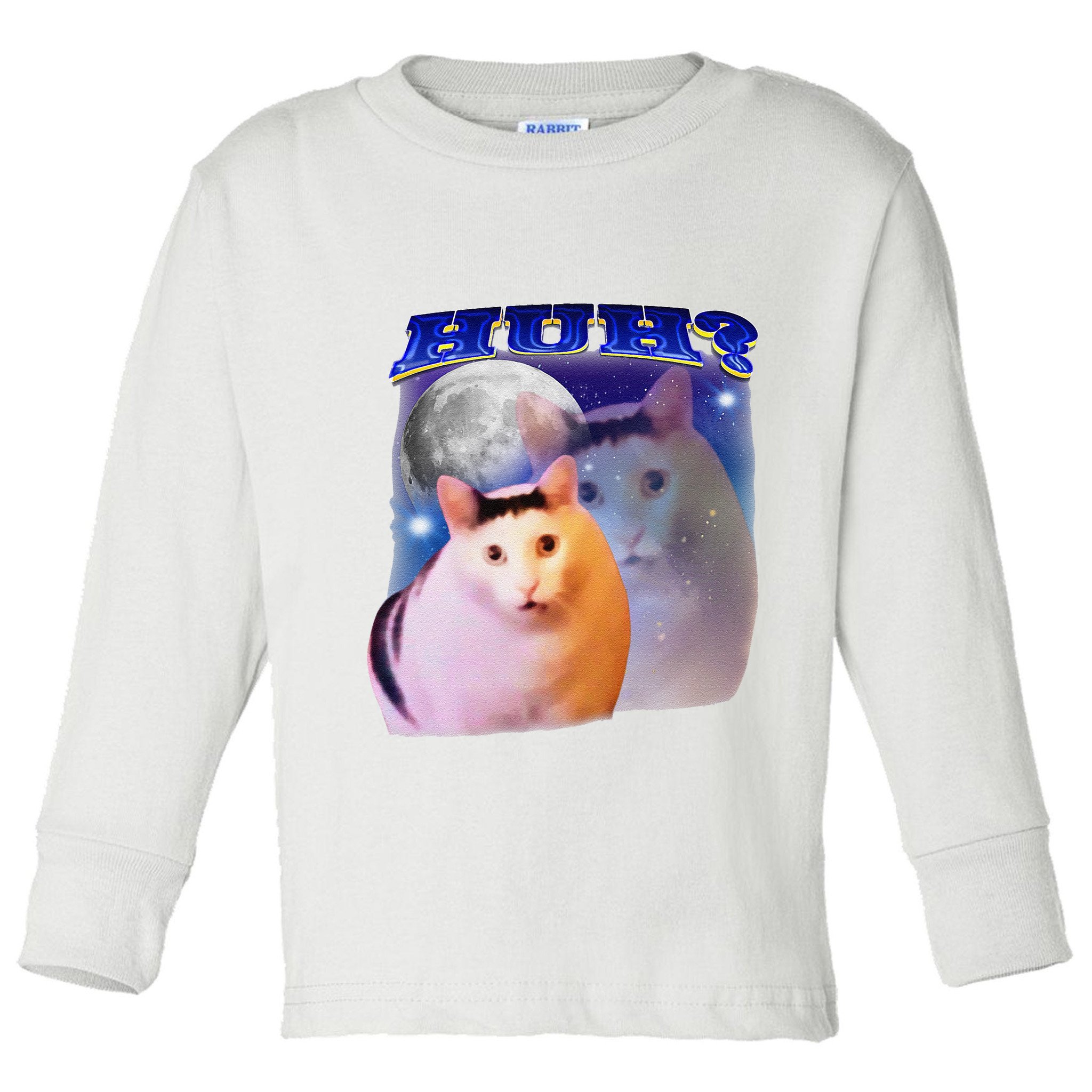 Funny Meme Huh Cat Toddler Long Sleeve Shirt