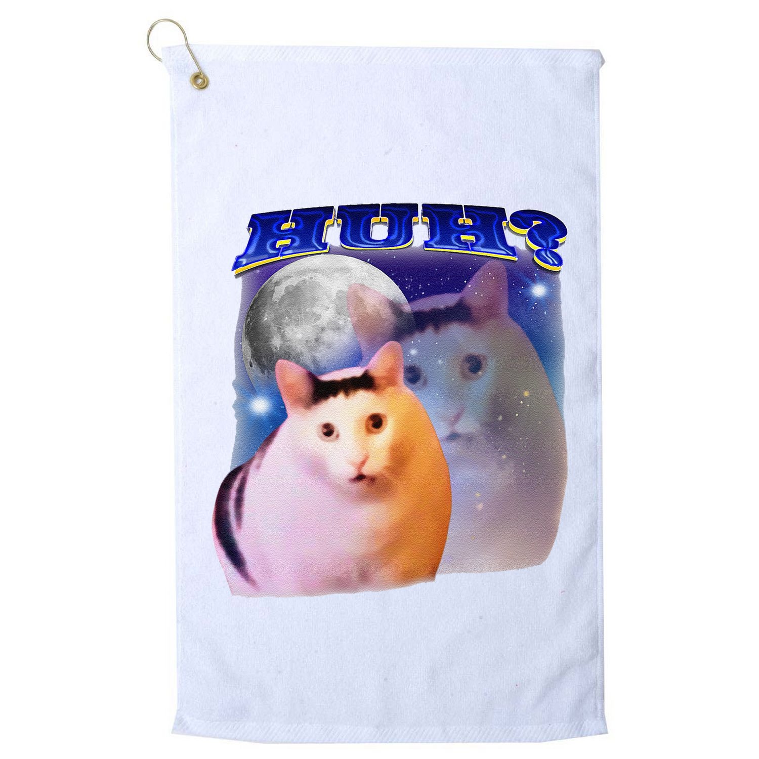 Funny Meme Huh Cat Golf Towel
