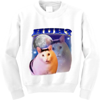 Funny Meme Huh Cat Kids Sweatshirt