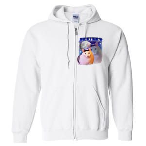 Funny Meme Huh Cat Full Zip Hoodie