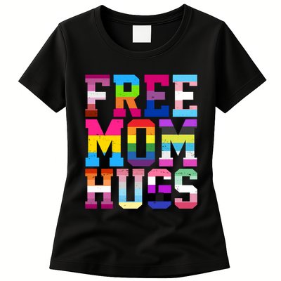 Free Mom Hugs Pride Month Lgbt Womens T-Shirt