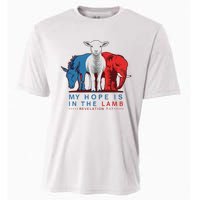 Funny My Hope Is In The Lamb Scripture Elephant Donkey Cooling Performance Crew T-Shirt