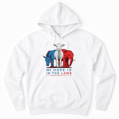 Funny My Hope Is In The Lamb Scripture Elephant Donkey Hoodie