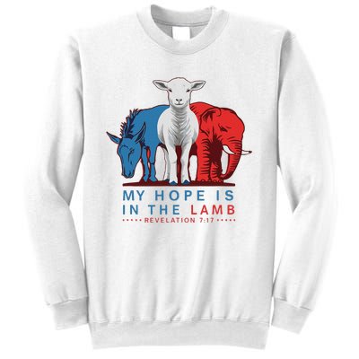 Funny My Hope Is In The Lamb Scripture Elephant Donkey Sweatshirt