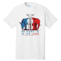 Funny My Hope Is In The Lamb Scripture Elephant Donkey Tall T-Shirt