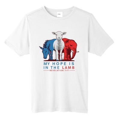 Funny My Hope Is In The Lamb Scripture Elephant Donkey Tall Fusion ChromaSoft Performance T-Shirt