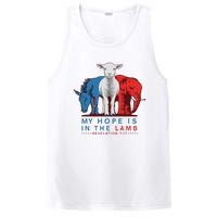 Funny My Hope Is In The Lamb Scripture Elephant Donkey PosiCharge Competitor Tank