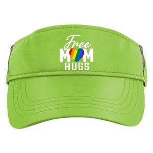 Free Mom Hugs Pride Rainbow Heart Graphic Adult Drive Performance Visor